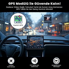 Resim SJCAM M60 4K HDR Sony Starvis 2 Sensörlü WiFi GPS'li Araç Kamerası 