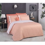 Resim Sarev Tommy Saten Tek Kişilik 160x220 Somon Nevresim Takımı 