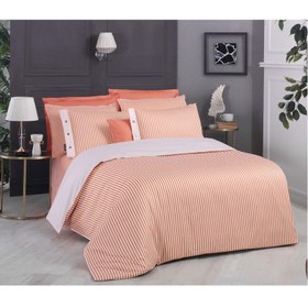 Resim Sarev Tommy Saten Tek Kişilik 160x220 Somon Nevresim Takımı 