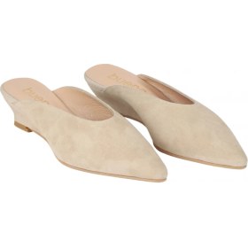 Resim Bueno Shoes Bej Süet Kadın Topuklu Terlik 