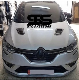 Resim Renault Megane 4 Uyumlu Piano Black Kaput Üstü Havalandırma Izgarası 
