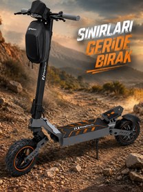 Resim Pirantech F1 Max Elektrikli Scooter 2000W Turuncu | Mobil Uygulama | Çift Amortisör | Uzun Menzil 