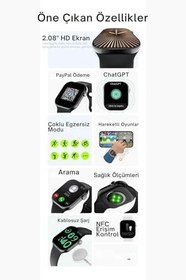 Resim Omaze Watch 10 Pro Plus 2 Gb Hafızalı Android Ve Ios Uyumlu Beyaz Akıllı Saat Beyaz 