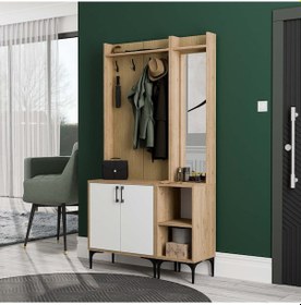 Resim Set 5002-5042 Royal Sağ Aynalı 2 Kapaklı 4 Askılı 2 Raflı Portman 