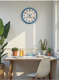 Resim Büro Ev Ofis Duvar Saati İçin 36cm Mavi Çocuk Odası Mekanizma Diğer 