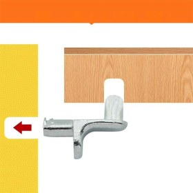 Resim Badem10 Raf Pimi L Tip Kare Cam Ahşap Metal Raf Tutucu Çivisi Mobilya Dolap Pimi (50 Adet) 