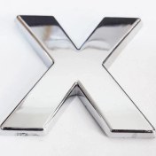 Resim Cemax x Harfi 3,75 cm Krom Yapışkanlı 