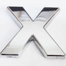 Resim Cemax x Harfi 3,75 cm Krom Yapışkanlı 