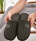 Resim Moda Devrin Haki M Ev Terliği Kışlık Terlik Misafir Terliği 