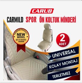 Resim Carub Carmild Spor Ön Koltuk Minderi 2li Set Bej Renk 