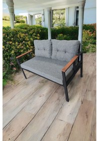 Resim Pimango Pi Elize Tekli Bahçe Balkon Mobilyası 2'li 60 x 120 CM Gri 