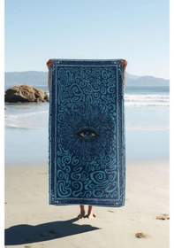 Resim Dijital Baskı Plaj Deniz Havlusu Modern Desenli Peştamal 80x160 Cm Hvl0066 Renkli 