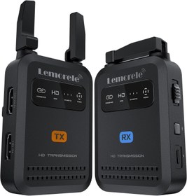 Resim Lemorele R5000 Wireless Video Transmission 200 Metre Kablosuz HDMI Video Aktarım Kiti (1080p 60Hz, 5GHz, Dual Anten) 
