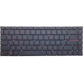 Resim MSI Uyumlu Wp65 9th Notebook Klavye Işıklı -kırmızı- 