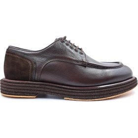 Resim Marcomen M22328 Hakiki Deri Erkek Bağcıklı Kahverengi Klasik Loafer Ayakkabı 