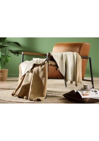 Resim Özdilek Colourist Ponponlu Biscuit Tek Kişilik Battaniye 