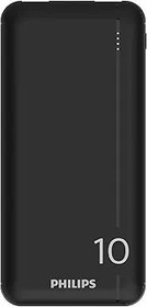 Resim Philips DLP1812PB 10.000 mAh Powerbank 2xUSB-A 2.1A, USB-C Çıkış, PD- Siyah 