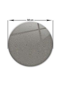 Resim Cam Kesme Tahtası Seramik Desen - Koyu Fon Çap32cm 