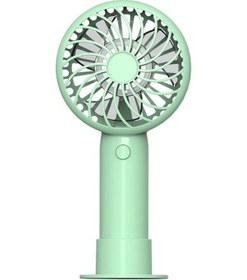Resim Mini El Tipi Küçük Vantilatör Renkli Vantilatör Taşınabilir Sessiz 0624 Açık Yeşil 