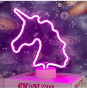 Resim Genel Markalar NEON LED Unicorn Led Işıklı Masa Ve Gece Lambası Unicorn LED Sevgiliye Romantik Dekorasyon Hediye 