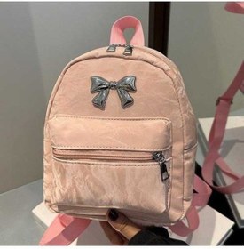 Resim Luckydog Fiyonklu Sırt Çantası Kadın Moda Kızlar Kova Okul Çantası Beyaz Beyaz 