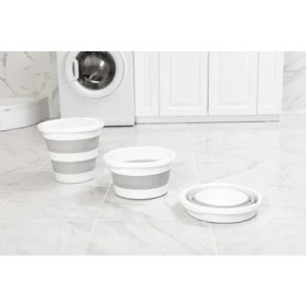 Resim Katlanabilir Pratik Plastik Kova - 12.8 Litrelik Hacim 