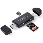 Resim Usb Type C Kart Okuyucu Micro Usb Sd Tf Otg Hafıza Kart Okuyucu 