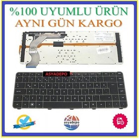 Resim HP Uyumlu 626098-141 Klavye Tuş Takımı Siyah Tr Işıklı 