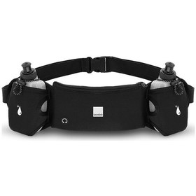 Resim Geeksen Çok İşlevli Bel Çantası Açık Hava Sporları Koşu Çantası 2 Su Şişesi İle Erkekler Kadınlar Bisiklet Sürüş Bel Çantası Sürüş Koşu Yürüyüş Kamp İçin Siyah 