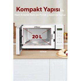 Resim Kumtel Hm-11 Dijital Mikrodalga Fırın 25 L 700 W Güçlü Performans ve Modern Özellikler 