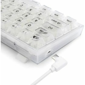 Resim Redragon K617CT-RGB Fizz Şeffaf Kompakt 61 Tuşlu Türkçe Q Oyuncu Klavyesi 