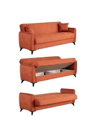 Resim Kilim Mobilya Dove Üç Kişilik Yüksek Ayaklı Kanepe Turuncu 