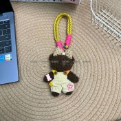 Resim Silver1 Sevimli Renkli Ip Peluş Ayı Kolye El Yapımı Oyuncaklar Küçük Bebek Çanta Çekicilik Sevimli Bebek Cep Telefonu Çekicilik (Yurt Dışından) 