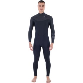 Resim Hurley Plus Sleeve Texture 4/3 Mm Fs Erkek Siyah Wetsuit 