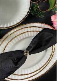 Resim Monno English Bone Oro Gold 59 Parça 12 Kişilik Yemek Takımı 