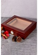 Resim Falconetti Kırmızı Camlı Humidor Puro Kutusu Rc06kr 