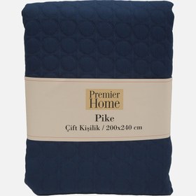 Resim Premier Home Jakar Retro Çift Kişilik Pike Lacivert 