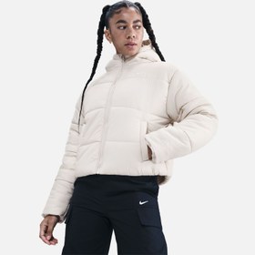 Resim Nike Sportswear Therma-Fit Loose Cut at Hip-Length Full-Zip Hoodie Kadın Mont 