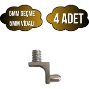 Resim Metal 5mm Vidalı ve Geçme Raf Pimi Dolap Raf Altı Pimi(5mm)(Metal) 