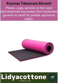 Resim Yoga Meditasyon Minderi 10mm Mat Özel Konfor Modeli Çift Taraflı Kaymaz Silinebilir Çok Renkli 