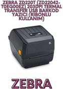 Resim Zebra ZD220T (ZD22042-T0EG00EZ) 203DPI TERMAL TRANSFER USB BARKOD YAZICI (RİBONLU KULLANIM) 