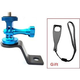 Resim Insta360 One/x2/r / Gopro Hero İçin Tuyu 10/9/8/7/6/5/4 Vida Tipi Motosiklet Bisiklet Kamera Montaj Tutucu - Mavi 