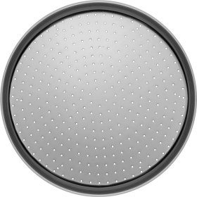 Resim Kitchen Design Lab Orta Boy Delikli Pizza Tepsisi Lahmacun Pide Tepsisi 32 cm ve Kırmızı Silikon Yanmaz Fırın Eldiveni 