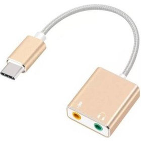 Resim Platoon Keepro Type-c Harici Ses Karti 3,5mm Kulaklık Ve Mikrofon Girişli 