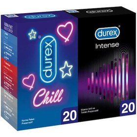 Resim Durex Chill Karma Paket 20'li + Intense Prezervatif 20'li 