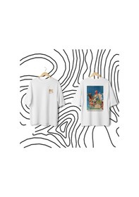 Resim Kökler Serisi No:9 T-shirt - Beyaz 