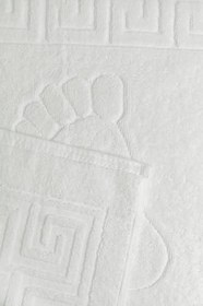 Resim 10 lu Otel Ayak Havlusu Bukle Ayak İzli 50x70 Cm Beyaz 20/2 Ring 250 Gr 