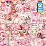 Resim 50 adet YWWBLD Fantastik Pembe Estetik Stickerlar - Sevimli & Yaratıcı Şeffaf Çıkartmalar Çiçek, Çay Partisi & Köpek Motifleri ile, Mat Bitiş, Telefonlar, Dizüstü Bilgisayarlar, Tabletler, Kasklar, Scrapbooklar, Bagajlar için Kendinden Yapışkanlı - İdeal Hediye, Sevimli Stickerlar 
