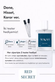 Resim SUKKAH Red Secret Unisex Parfüm EDP 50 ml – Yasemin, Safran, Amber Ambroxan Sedir Köknar Reçinesi Lüks Koku 