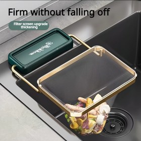 Resim 1 Katlanabilir Mutfak Lavabo Filtre Sepeti 100 Mesh Çantalar veya 50 Mesh Çantalar, Katlanabilir Mutfak Lavabo Filtre Mesh Çantası, Yükseltilmiş Çöp Mesh Rafı, Anti-Tıkanma Tek Kullanımlık Çöp Mesh Çantası 